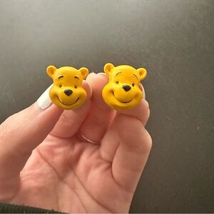 Vintage Disney Winnie the Pooh Clip On Earrings